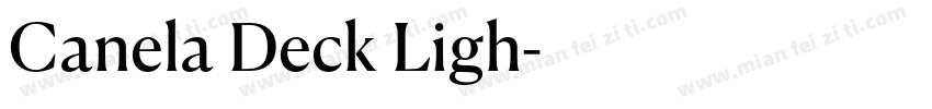 Canela Deck Ligh字体转换